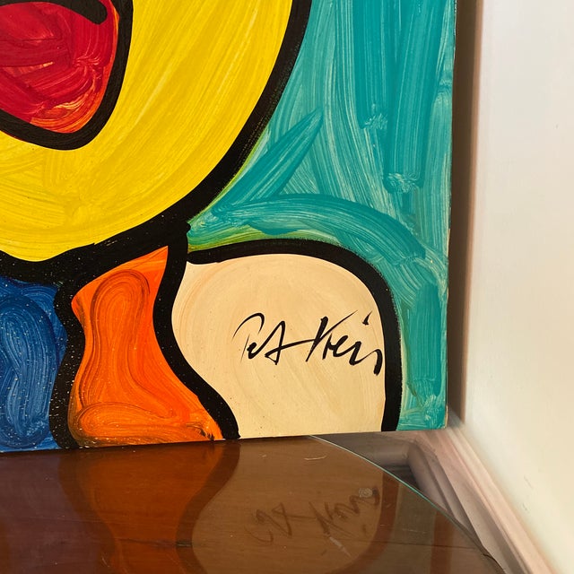 Abstract 1970s Abstract Oil on Canvas Painting by Peter Keil For Sale - Image 3 of 12