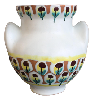 Vintage French Eared Vase by Roger Capron, 1950s
