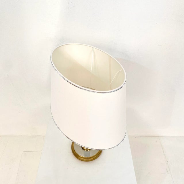 Mid-Century German Table Lamp in Chrome and Brass from Aro-Leuchte, 1971 For Sale - Image 9 of 10