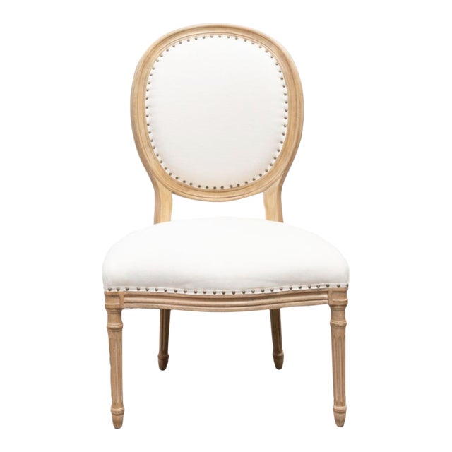Late 20th Century Oval Back Louis XVI Side Chair For Sale