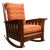 Arts & Crafts Style Stickley Bow Arm Oak Rocker With Loose Cushions For Sale
