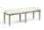 Louis Tufted Bench - Ivory Linen / Olive Painted Frame For Sale - Image 4 of 4