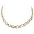 18 Karat Yellow Gold Hammered Double Oval Graduating Link Necklace 21 Gm For Sale - Image 4 of 8