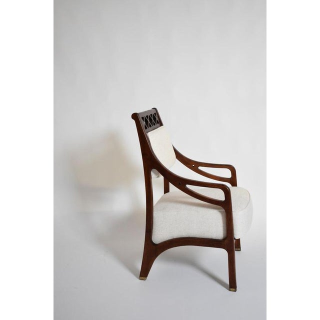 High Back Crosspieces Chairs, 1960s, Set of 2 For Sale - Image 3 of 6