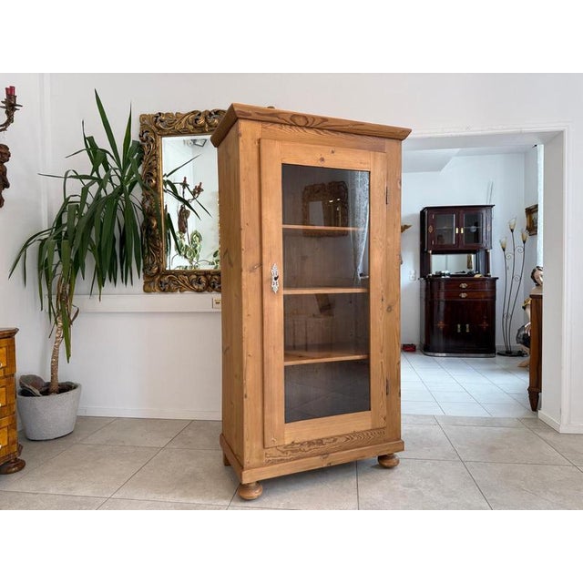 Art Nouveau Farmhouse Display Cabinet in Glass, 1890s For Sale - Image 9 of 13
