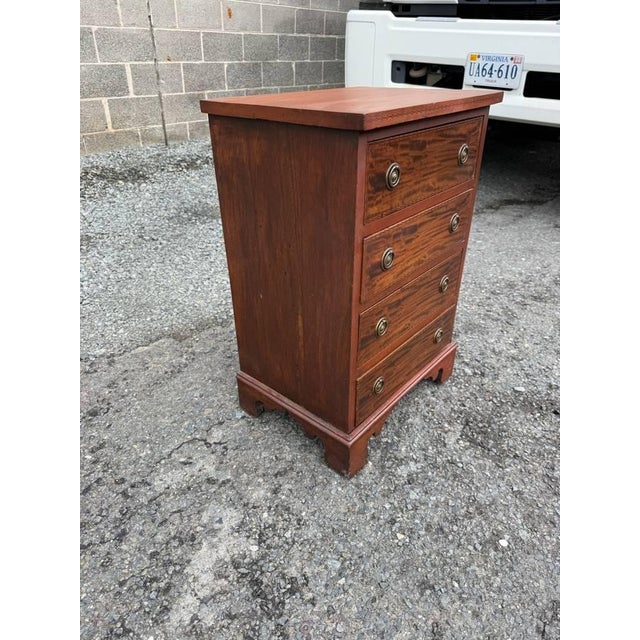 Antique Georgian Style Mahogany Small Chest/ Nightstand For Sale - Image 4 of 14