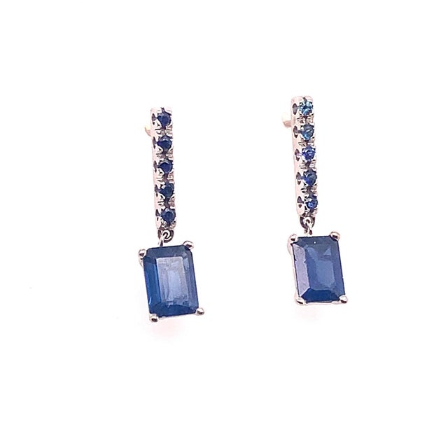 Natural Finely Faceted Quality Sapphire Dangle Earrings 14k Gold 2.01 TCW Certified $3,950 018682 This is a Unique Custom...