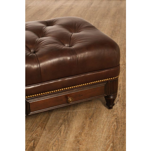 Hancock & Moore Tufted Leather 'Robinson' Cocktail Ottoman For Sale - Image 18 of 18