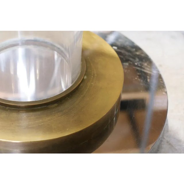 XXL Glass, Brass & Acrylic Conference Table by Romeo Rega, Italy, 1970s For Sale - Image 6 of 13