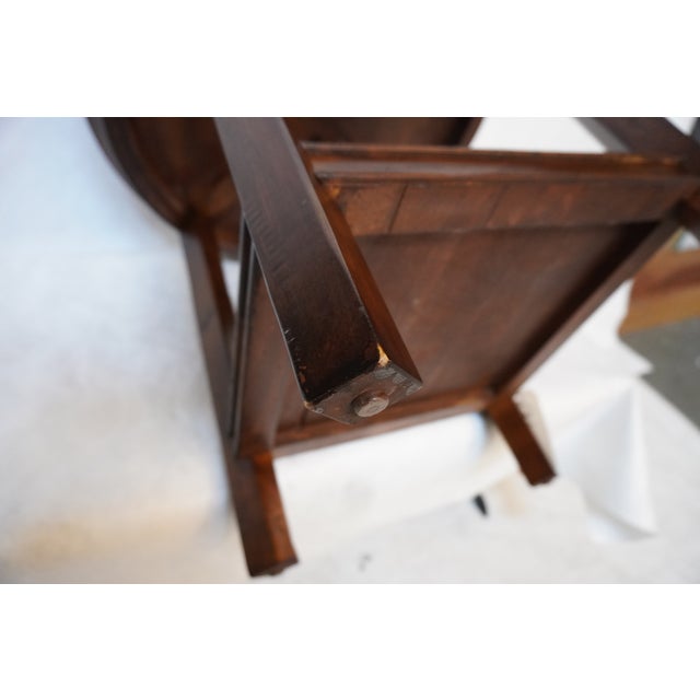 Traditional Round Wood Side Table With Lower Shelf For Sale - Image 14 of 16