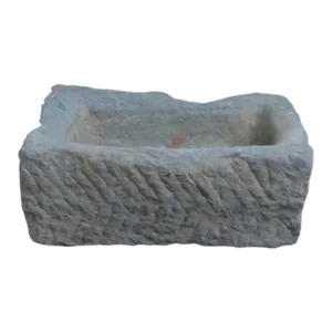 20" Inch Long Hand Chiseled Stone Trough 24-12