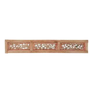 3-Panel Botanical Carved Wall Art For Sale