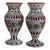 Pair Oversized Hand Painted & Gilt Cut to Cranberry Bohemian Glass Vases C1890 For Sale - Image 6 of 6