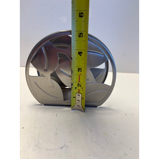 Metal Late 20th Century Umbra Stainless Steel Leaf Napkin Holder by Dennis Cheng, Modern Minimalist Design For Sale - Image 7 of 7