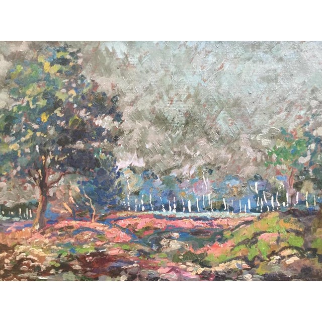 Émile Dancre, Champrosay-Forêt, 1938, Oil on Panel For Sale - Image 7 of 7