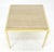 Metal Mid Century Modern Brass & Travertine 19x19” Square Side End Table Stand MINT For Sale - Image 7 of 14