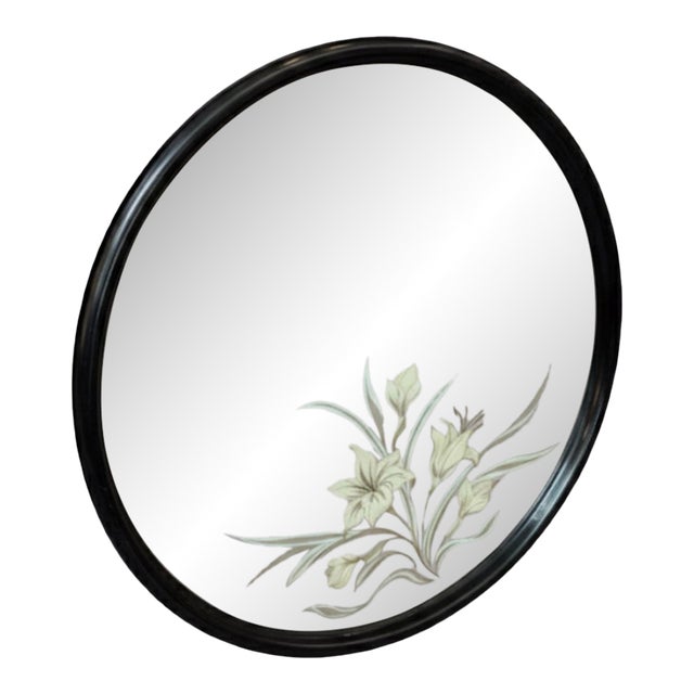 The Post-Modern Lily Round Mirror For Sale