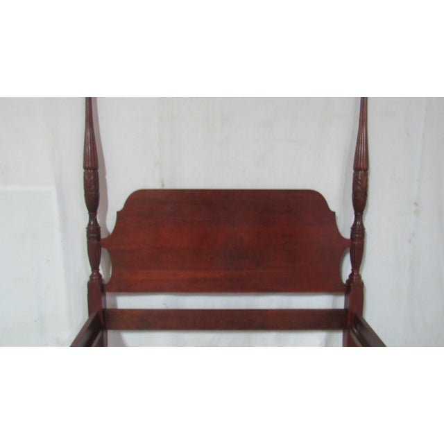 1980s 1980s Mahogany Queen Rice Poster Bed Carved For Sale - Image 5 of 7