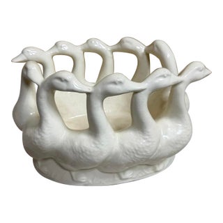 Vintage Holland Mold "Gaggle of Geese" Planter For Sale