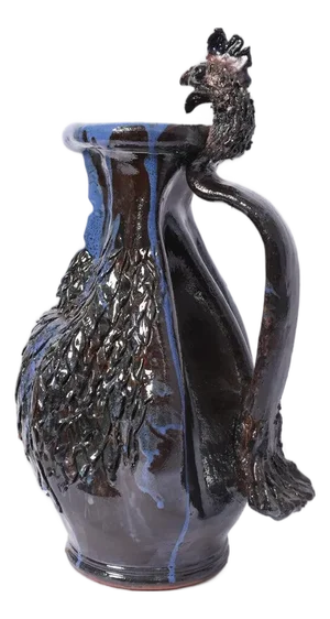 Bird Ceramic Blue Jug by Helder