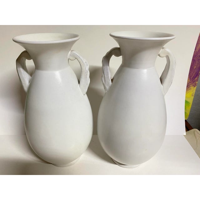 Pair Mid-Century Modern Alfa Italian Pottery Vases With Dancers For Sale In Tulsa - Image 6 of 10