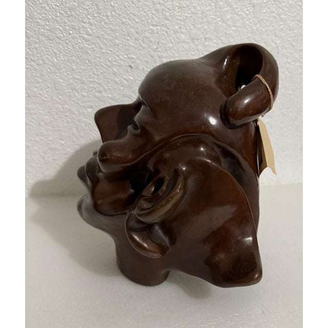 Colin Webster Watson, New Zealand Modernist Abstract Bronze Maori Head Sculpture Colin Webster Watson, 1967 For Sale - Image 14 of 16