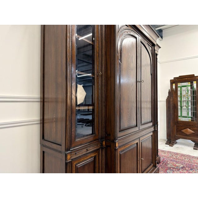 Wood English Royal Antique Collection Bookcase For Sale - Image 7 of 18