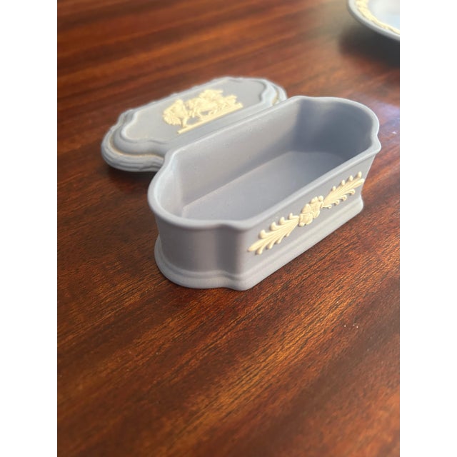 Late 20th Century Small Blue Jasperware Lidded Trinket Box For Sale - Image 5 of 5