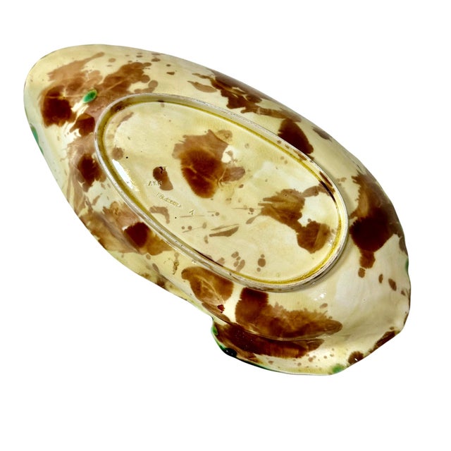 Traditional 1900s Wedgwood Majolica Tortoiseshell Shell Serving Dish For Sale - Image 3 of 6
