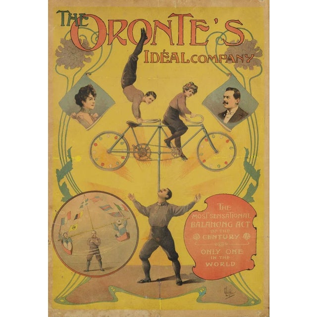 E. Löffler, "the oronte's ideal company", original manifesto, framed c. 1900 lithograph, without printer's name. cm 70x49....