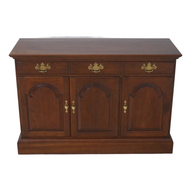 Stickley Solid Cherry Raised Panel Server Cabinet For Sale