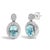 Immerse yourself in the radiance of these exquisite earrings, where the serene azure of oval blue topaz gemstones caress...