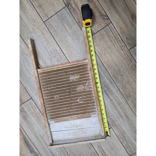 Antique Howard Woodenware Washboard With Dovetail Joinery For Sale - Image 10 of 12