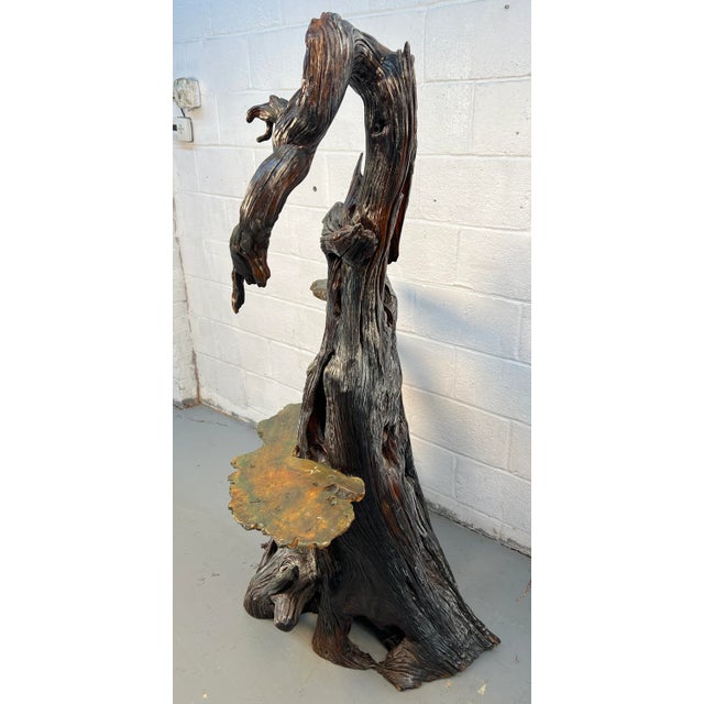 Rustic Five Foot Rustic Plant Stand For Sale - Image 3 of 7