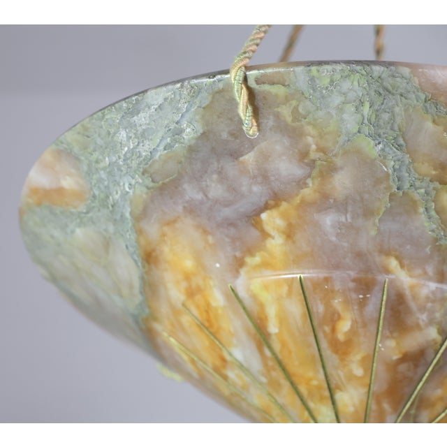 Antique Art Decò Liberty Alabaster Chandelier For Sale - Image 18 of 18