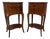 Small 20th Century Kidney-Shaped Chests of Drawers in Marquetry Veneer, Set of 2 For Sale