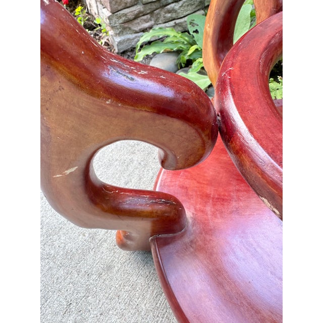 Large Chinese Rosewood Carved Pedestal Base Stand Fish Bowl Planter Jardiniere For Sale - Image 11 of 12