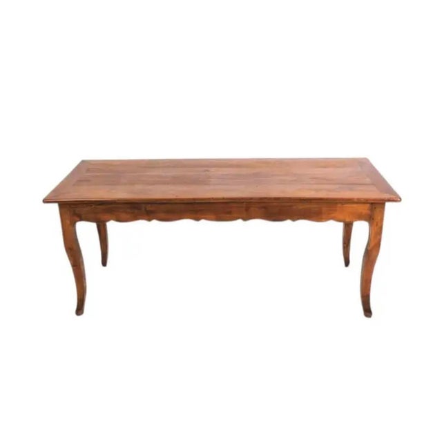 French Provincial French Provincial Cherry Farmhouse Dining Table For Sale - Image 3 of 12