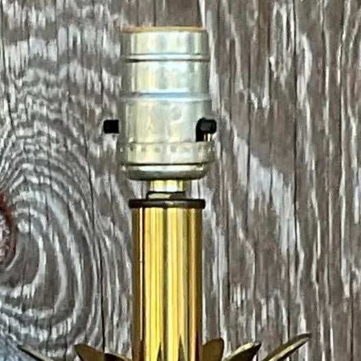 Vintage Regency Petite Brass Pineapple Lamp For Sale - Image 14 of 14
