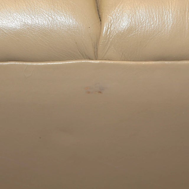 Mid-Century Modern Patrician Furniture Leather Loveseat 1980s For Sale - Image 3 of 7