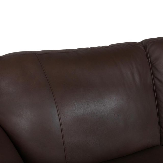 A399 2-Seater Dark Brown Leather Sofa from Natuzzi Editions For Sale - Image 4 of 12