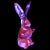 Mid-Century Modern Murano Cenedese Antonio Da Ros Alexandrite Purple Red Heart Vintage Italian Art Glass Rabbit Figurine For Sale - Image 3 of 7
