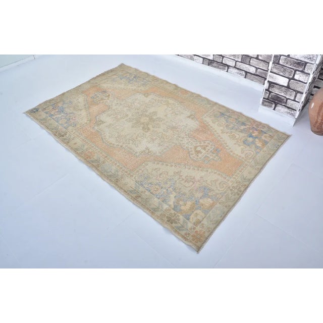 Textile Oushak Handknotted Wool Carpet For Sale - Image 7 of 10