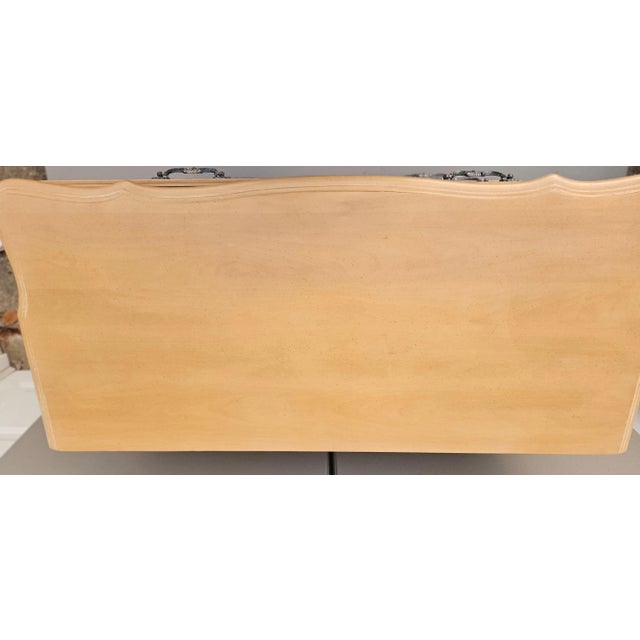 Tan 1990s Ethan Allen French Country Dresser Bachelors Chest of Drawers Console Bisque For Sale - Image 8 of 12