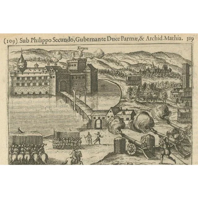 Black Baudartius, Siege of Kerpen Under Duke of Parma, 1616, Paper, Framed For Sale - Image 8 of 10