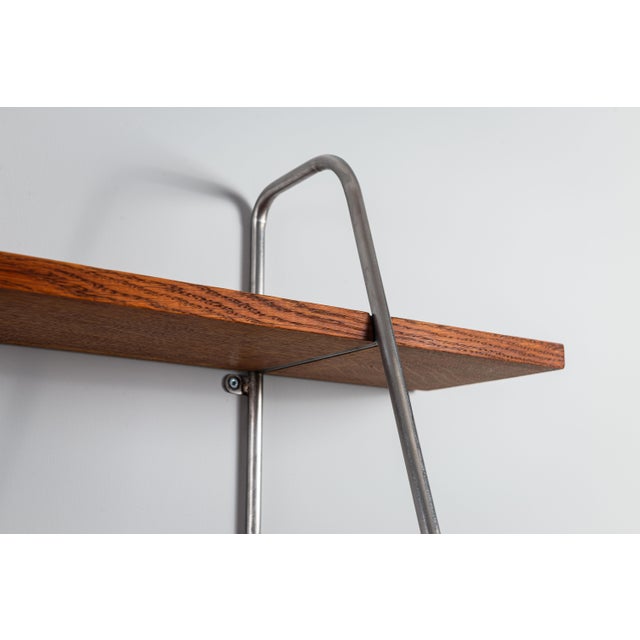 Brown Vintage Oak Wall Shelf, 1970s For Sale - Image 8 of 12