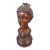 1900s A Sicilian Art Nouveau Wood Sculpture of a Bust of a Young Woman For Sale