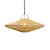 Hand woven wicker discus design pendant light. Height measurement includes the 4" handle at top. Each may vary in natural...