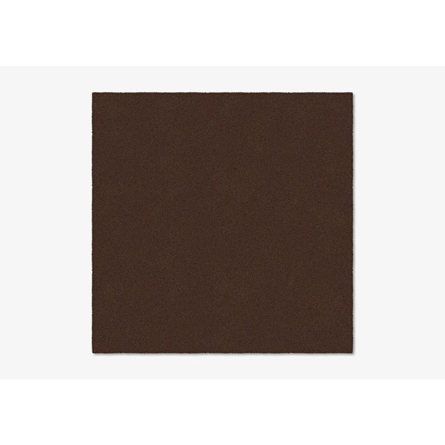 Contemporary Chocolate Square Plain Rug from Marqqa For Sale - Image 3 of 3