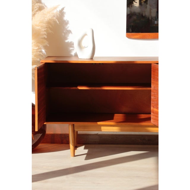 Wood Vintage Zebrano and Walnut Sideboard from Morris of Glasgow, 1960s For Sale - Image 7 of 18